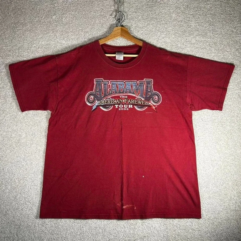 Vintage 2003 Alabama the band farewell tour double sided red country tshirt - Picture 1 of 6